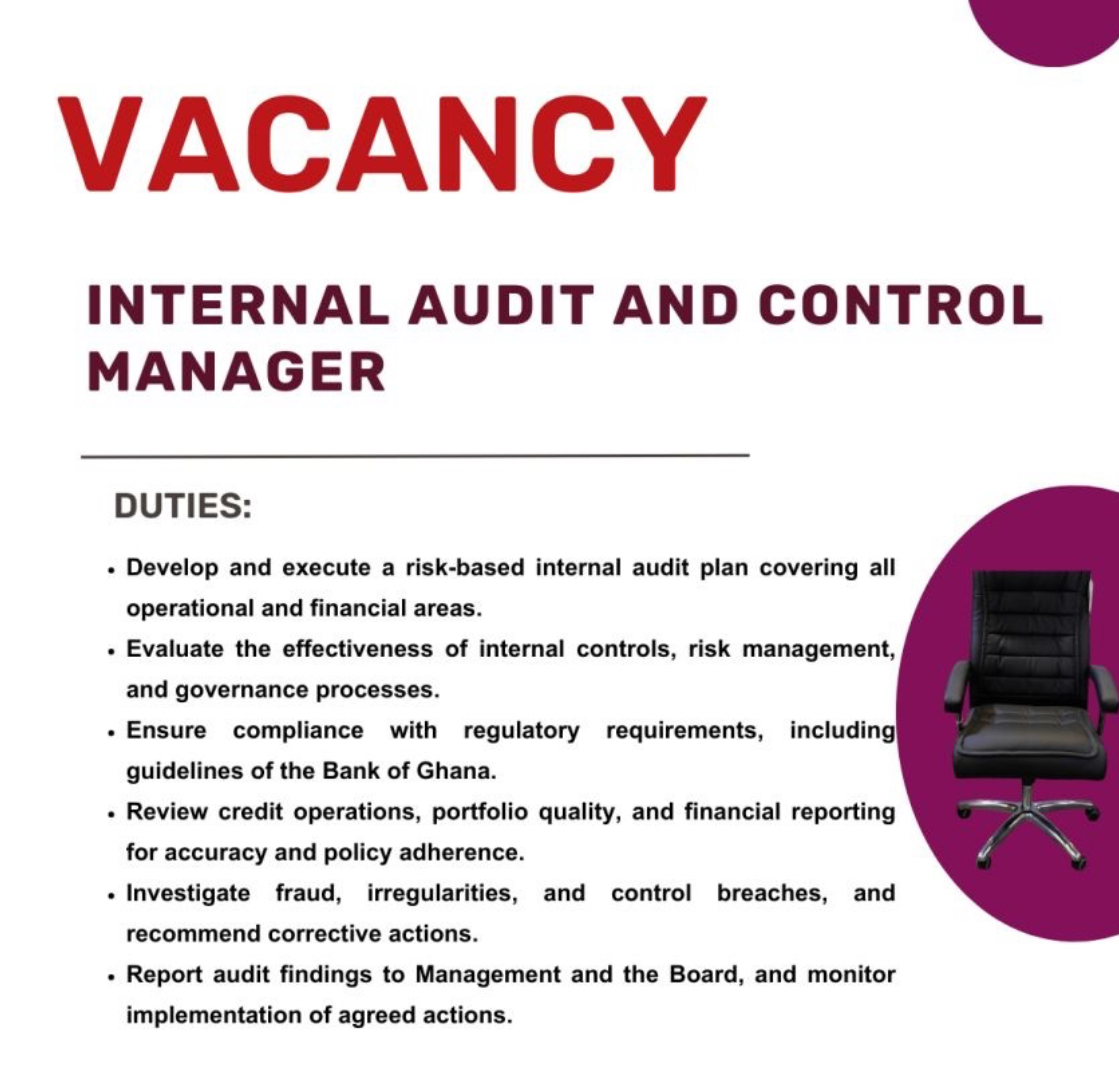 Internal Audit & Control Manager - Orgevolve