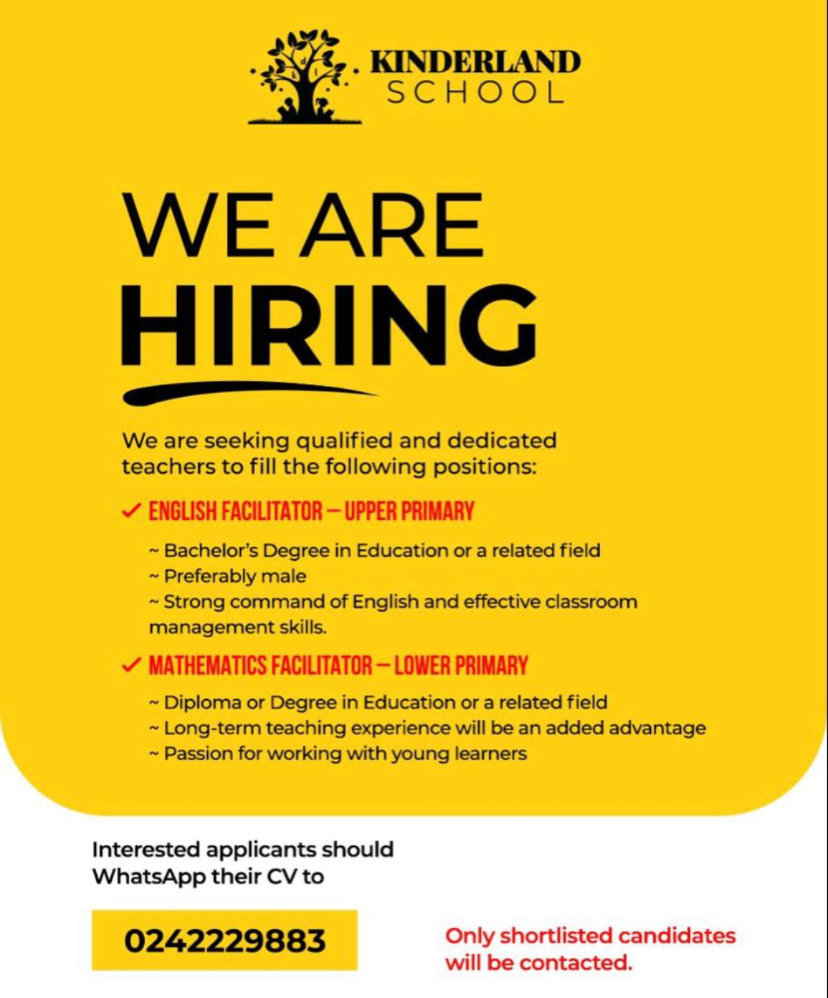 ENGLISH FACILITATOR - UPPER PRIMARY
