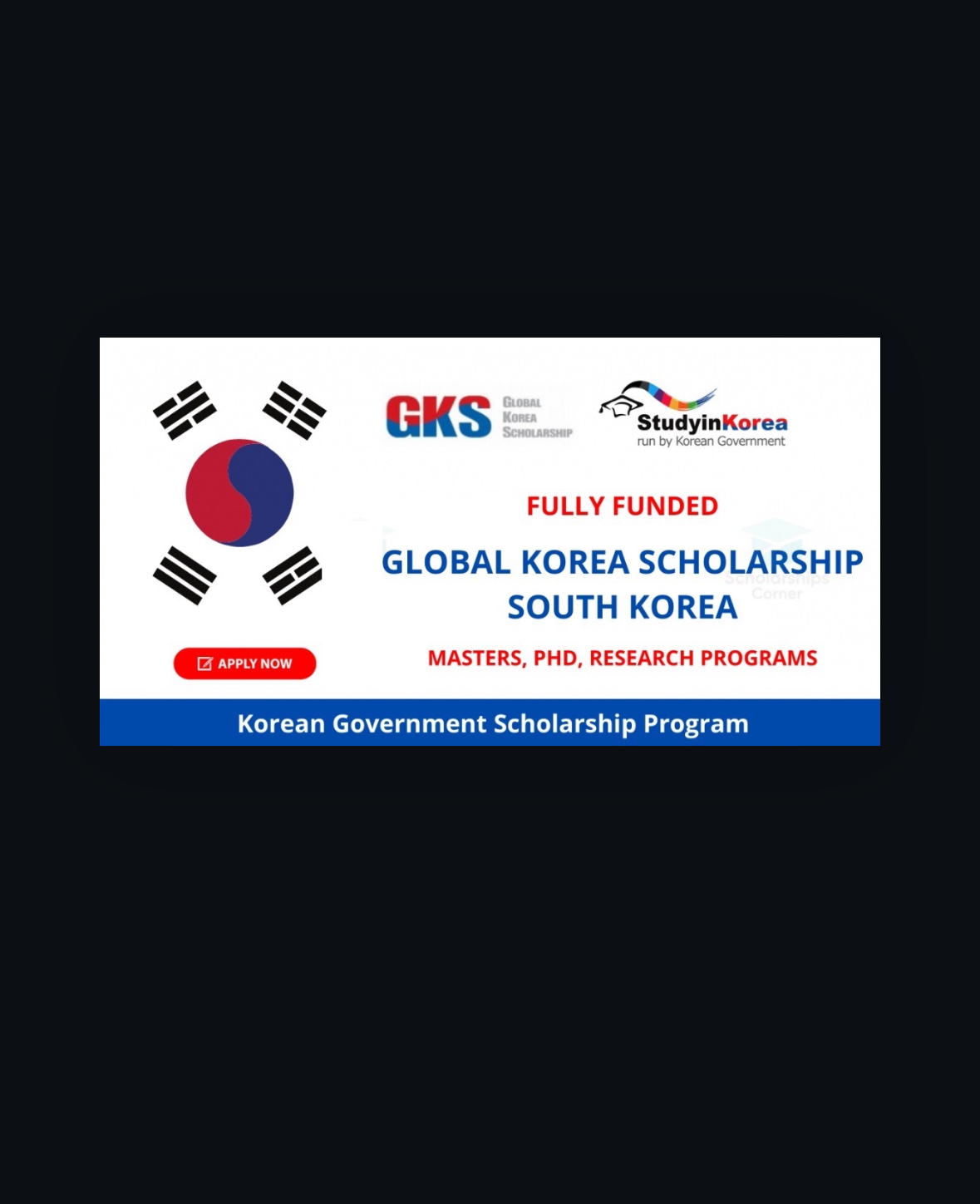 Global Korea Scholarship (GKS) 2026