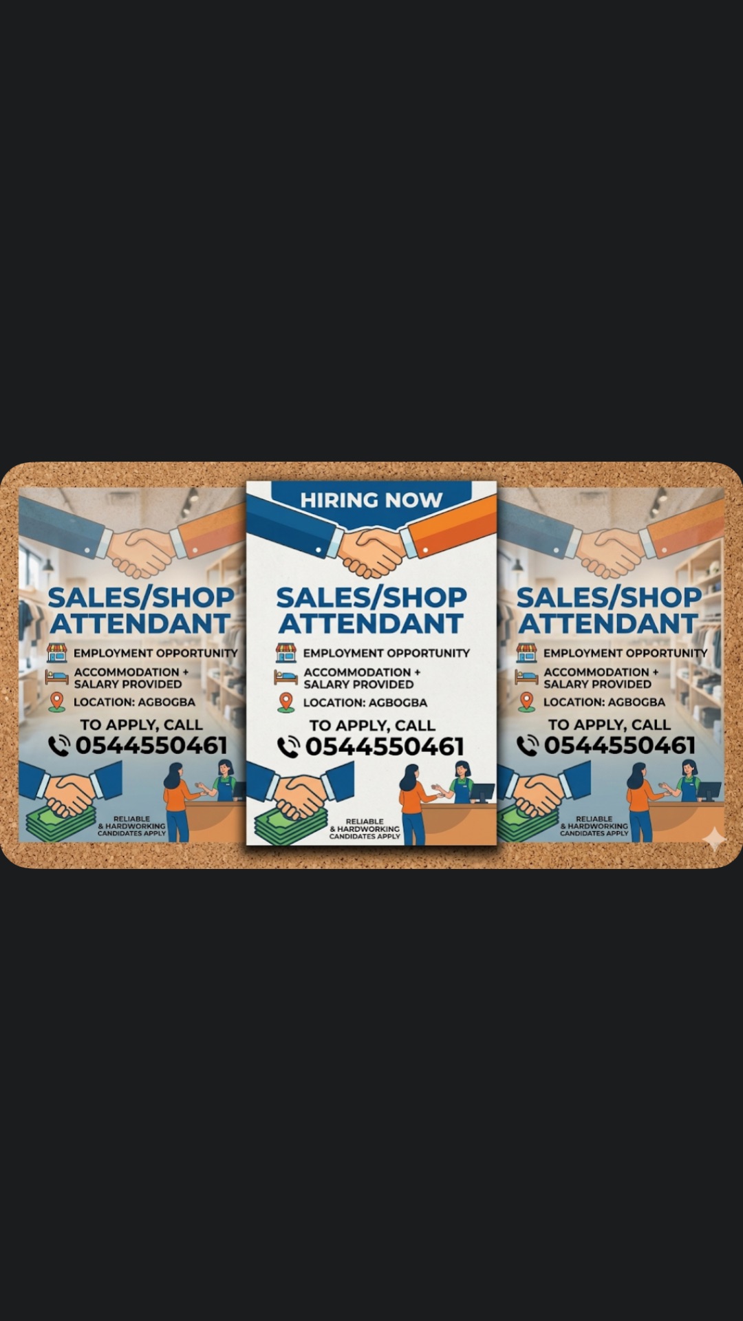 Sales / Shop Attendant Needed