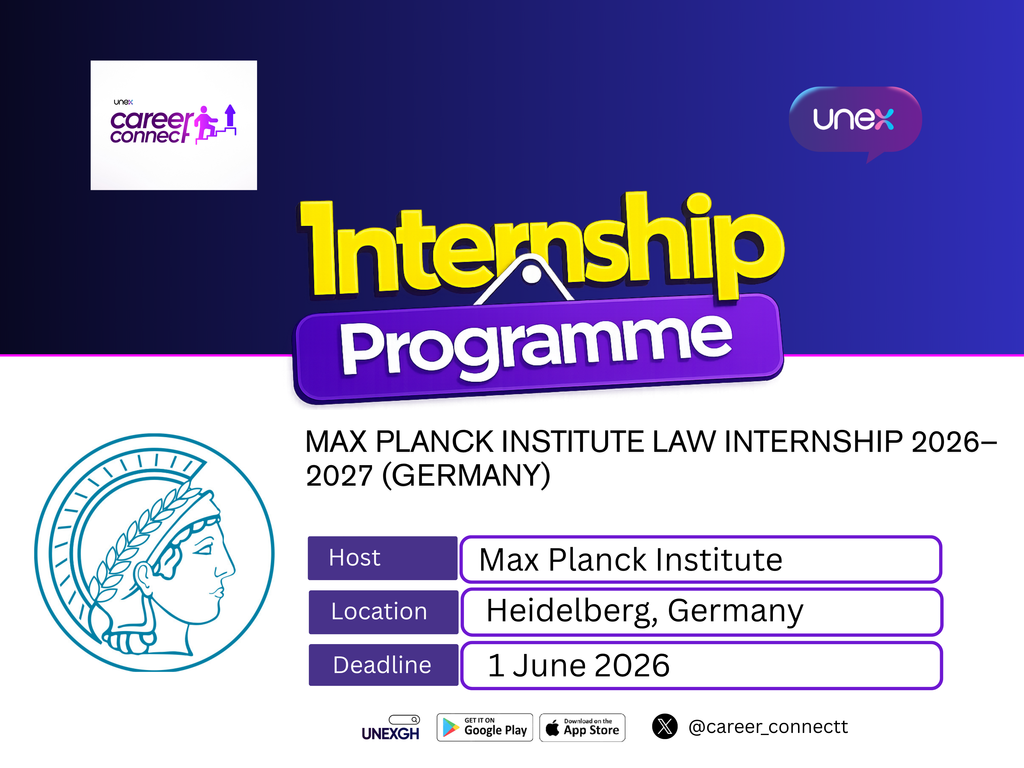 Max Planck Institute Law Internship 2026–2027 (Germany)