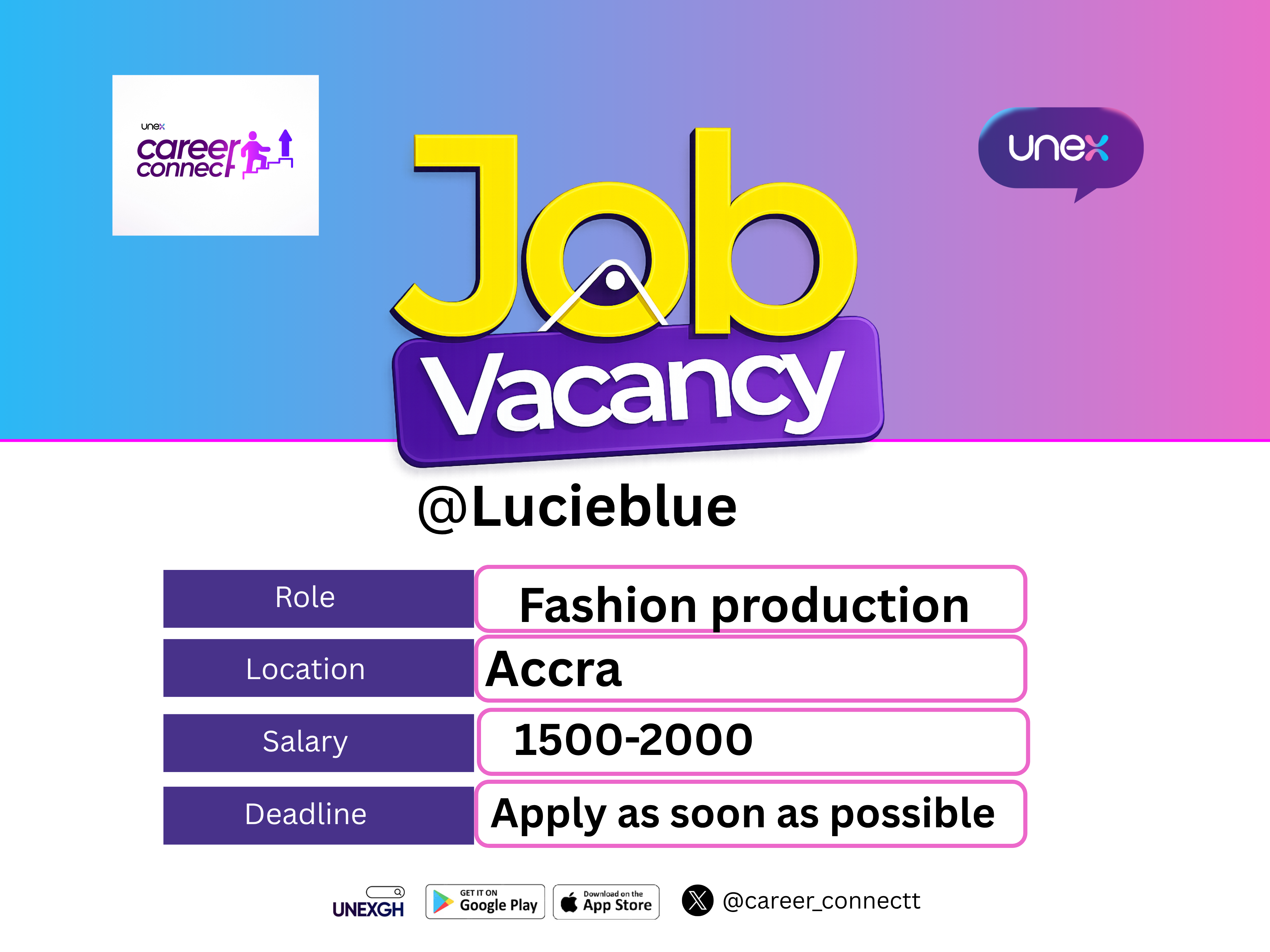 Fashion production assistant 