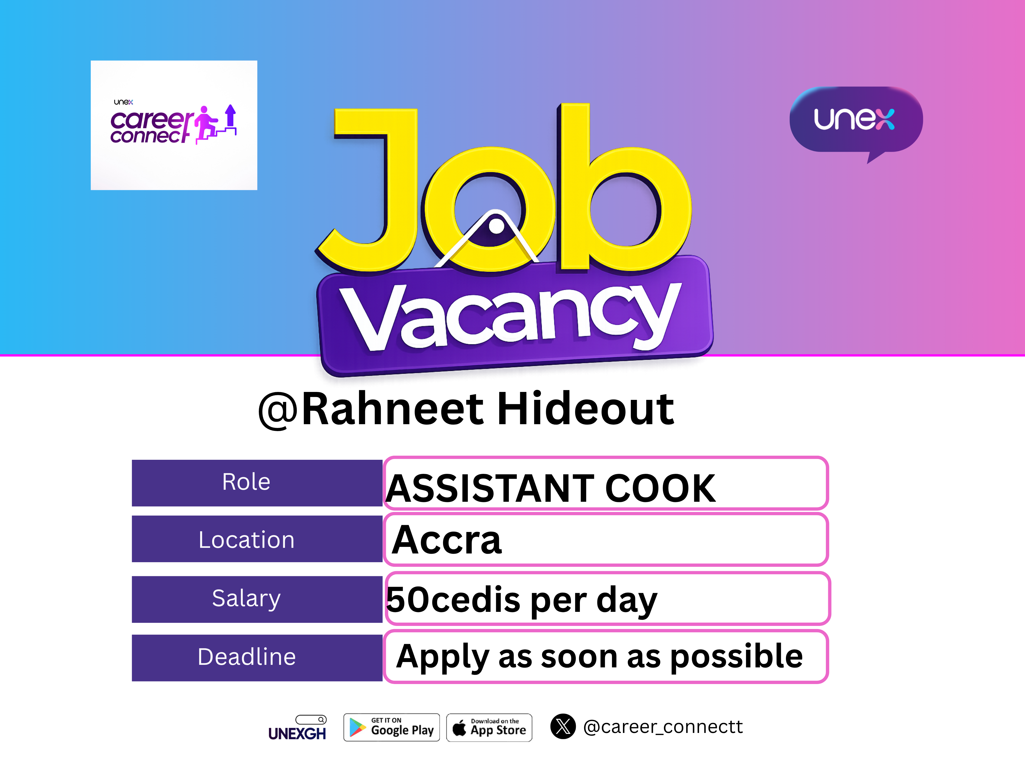ASSISTANT COOK