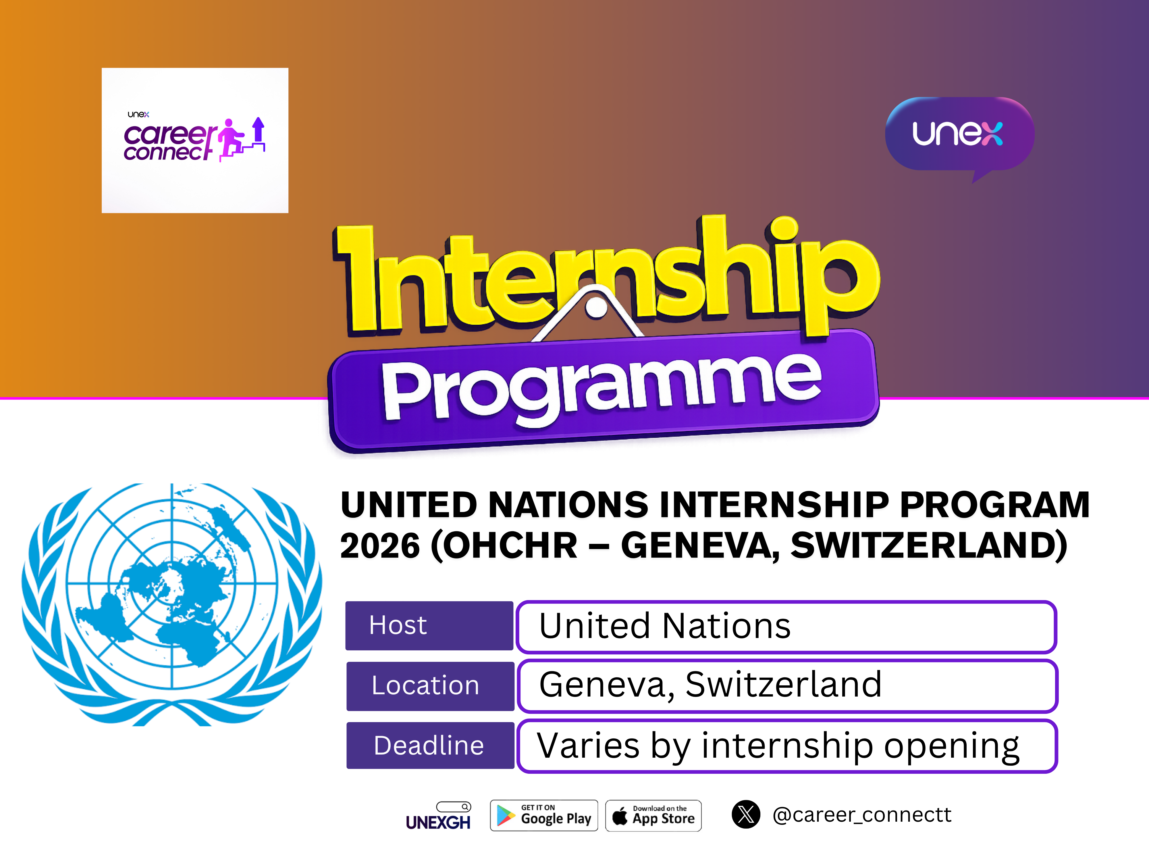 United Nations Internship Program 2026 (OHCHR – Geneva, Switzerland)