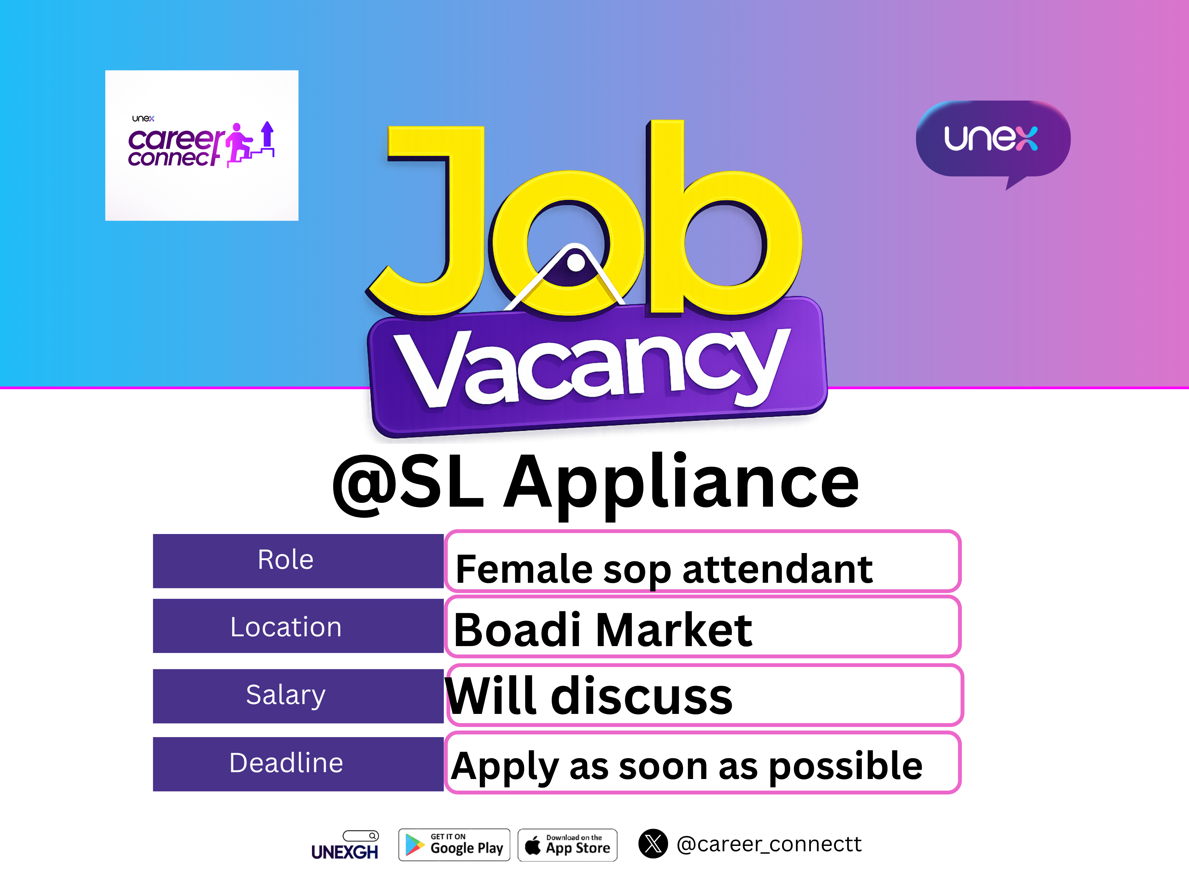 Experienced Female Shop Attendant 
