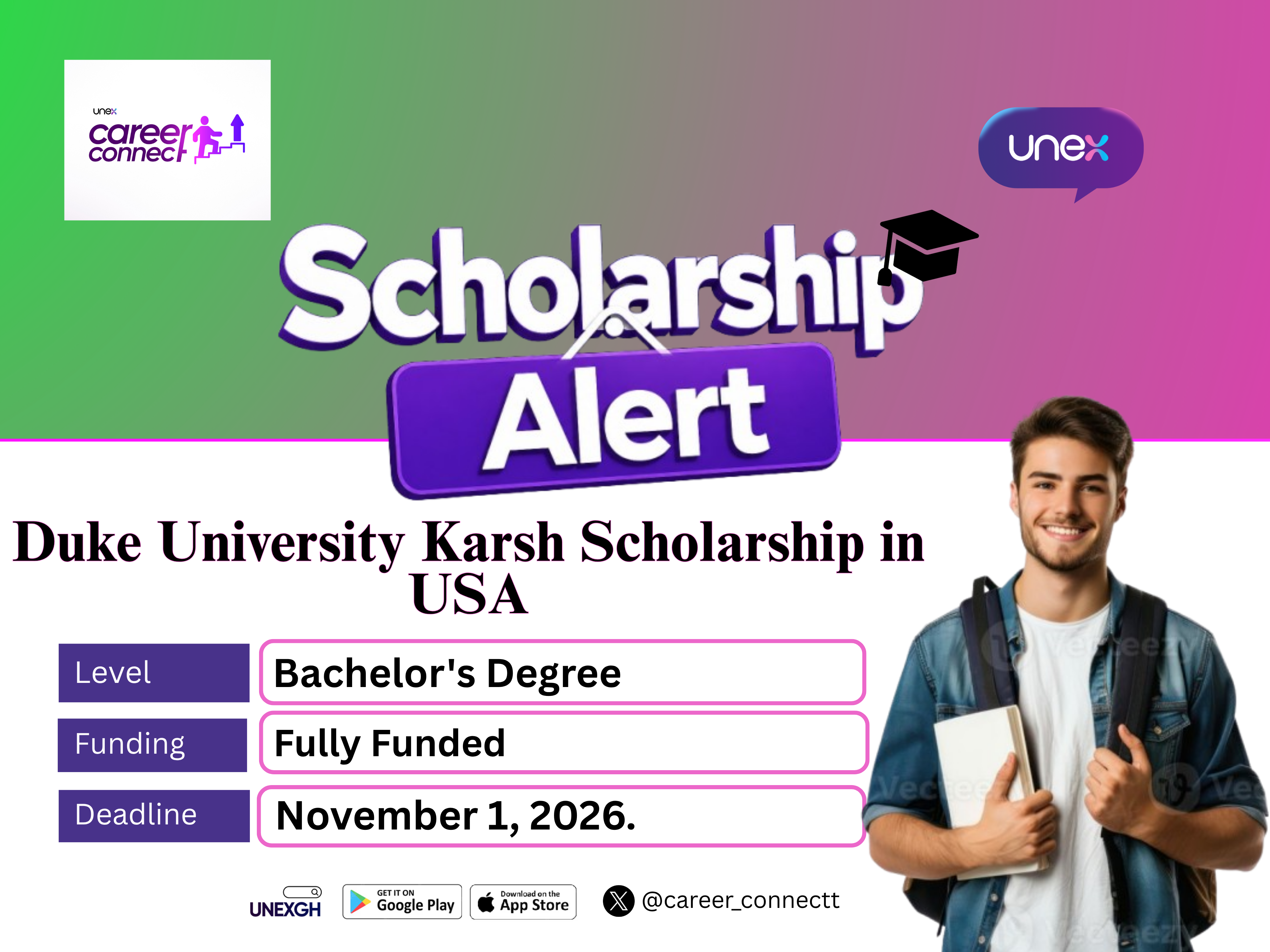 Duke University Karsh Scholarship in USA