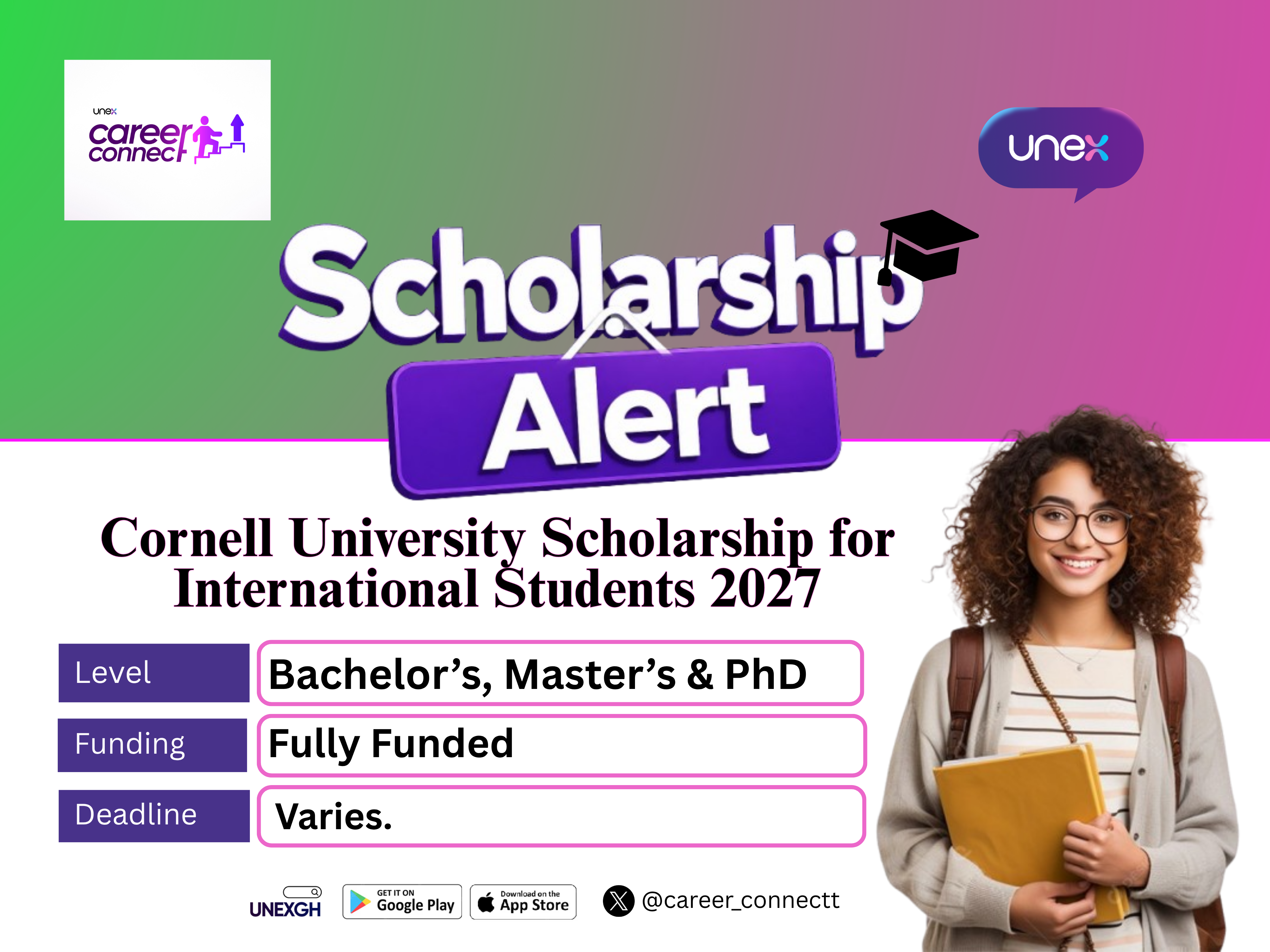 Cornell University Scholarship for International Students 2027