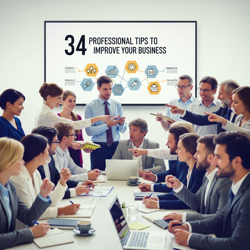 34 Professional Tips to Improve Your Business and Drive Growth