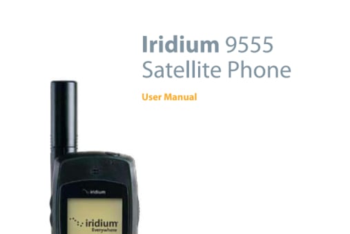 Iridium Extreme Satellite Phone User Manual