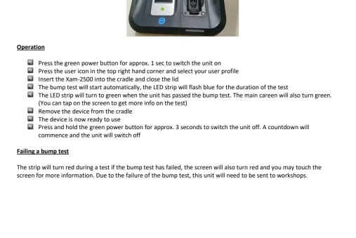 Draeger X Dock 6300 Operating Safety Guide