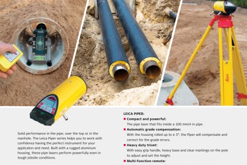 Leica Piper 100 Pipe Laser Datasheet