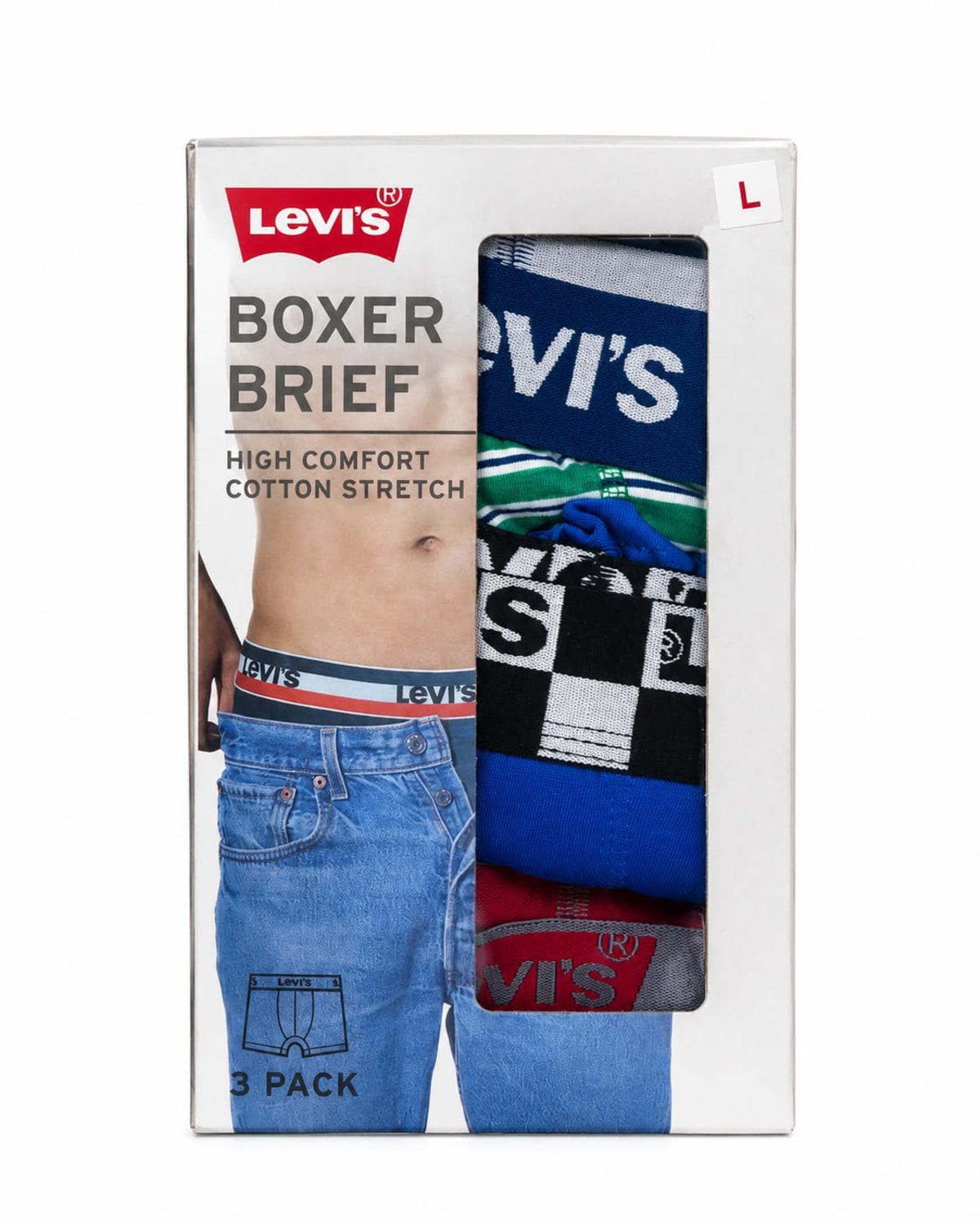 LEVI'S BOXER BRIEF CABALLERO 3P - Imagen 1