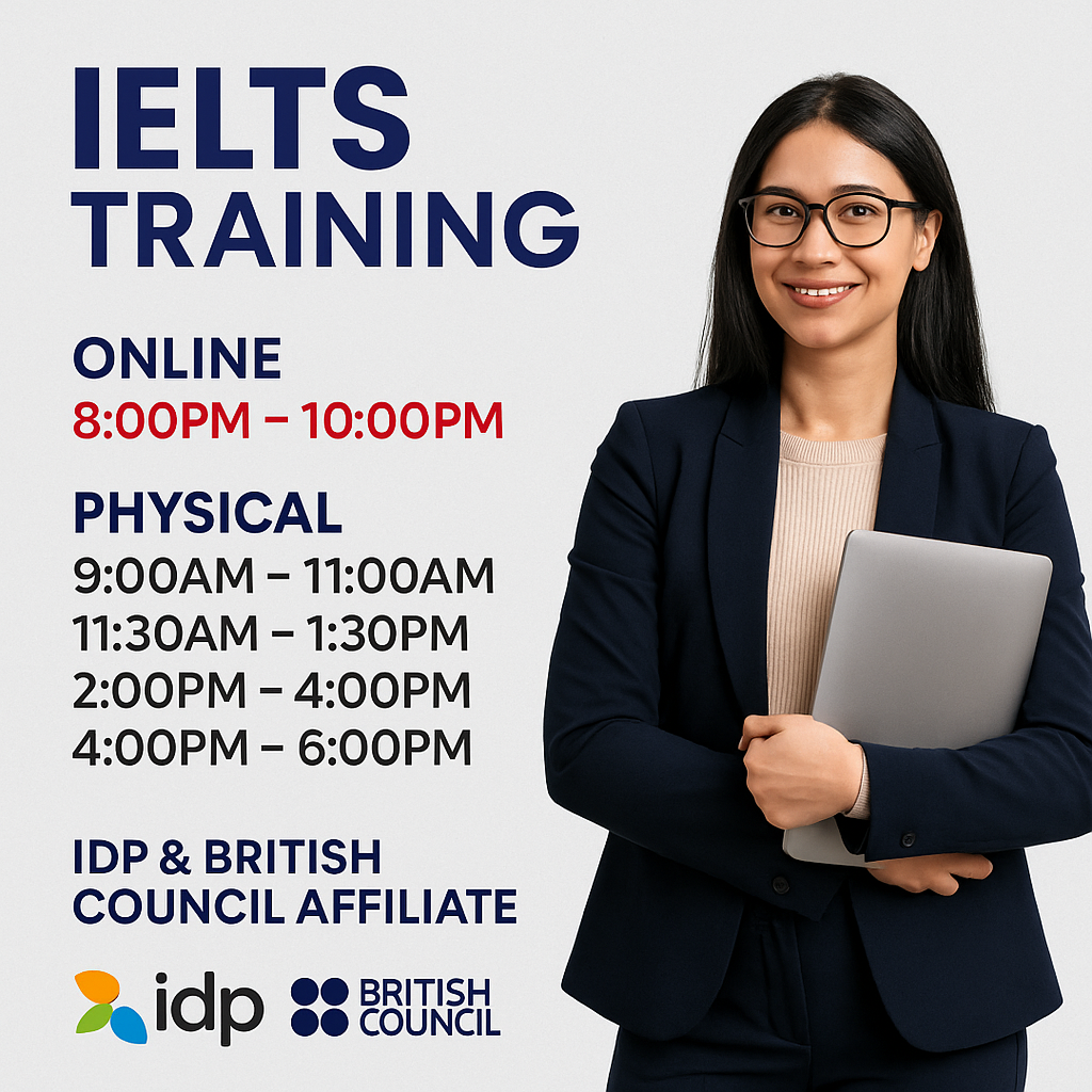 Master IELTS with Flexible Training Options: Online & Physical Classes