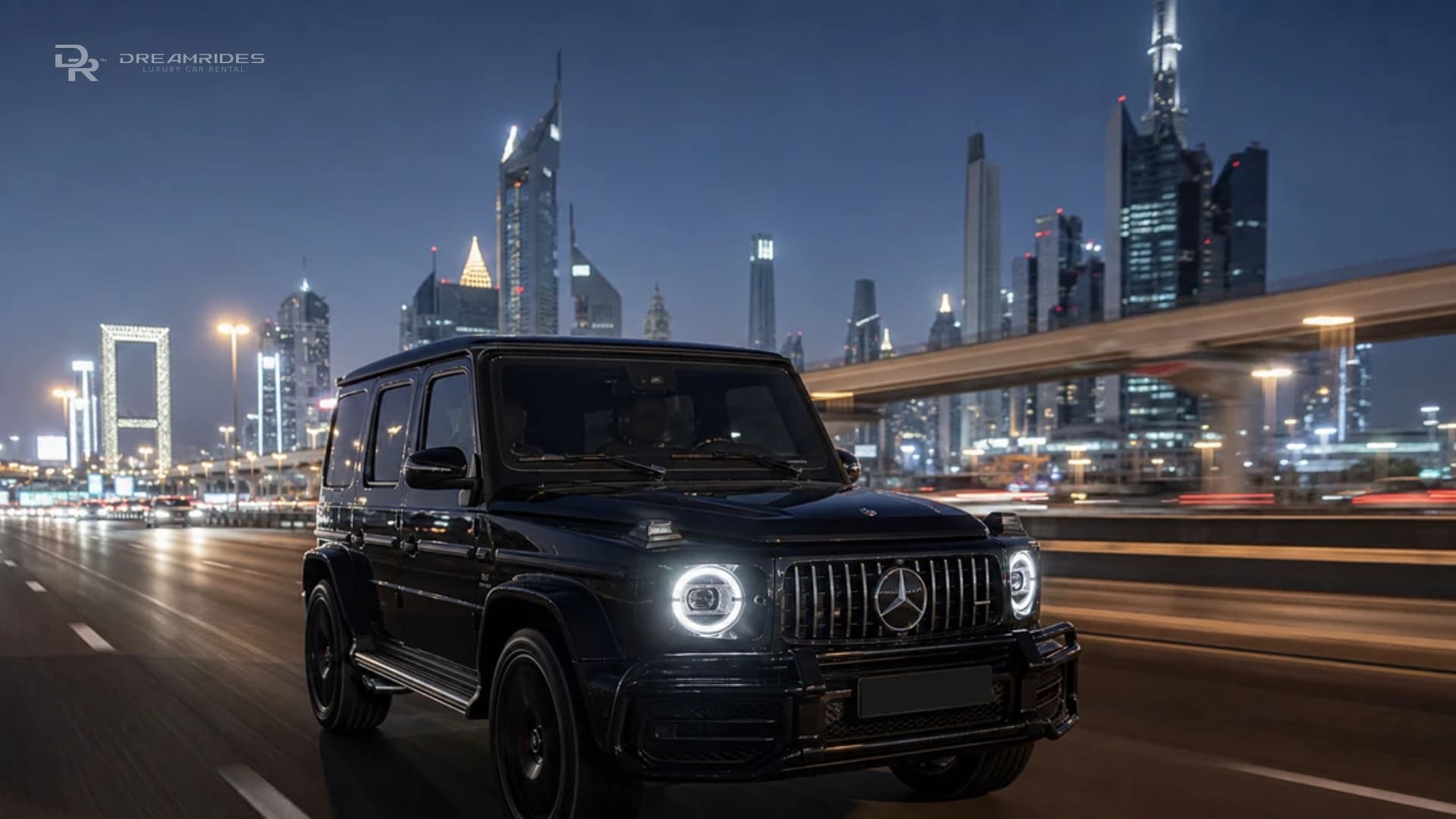 Mercedes-Benz G63 exterior on Sheikh Zayed Road for everyday Dubai driving