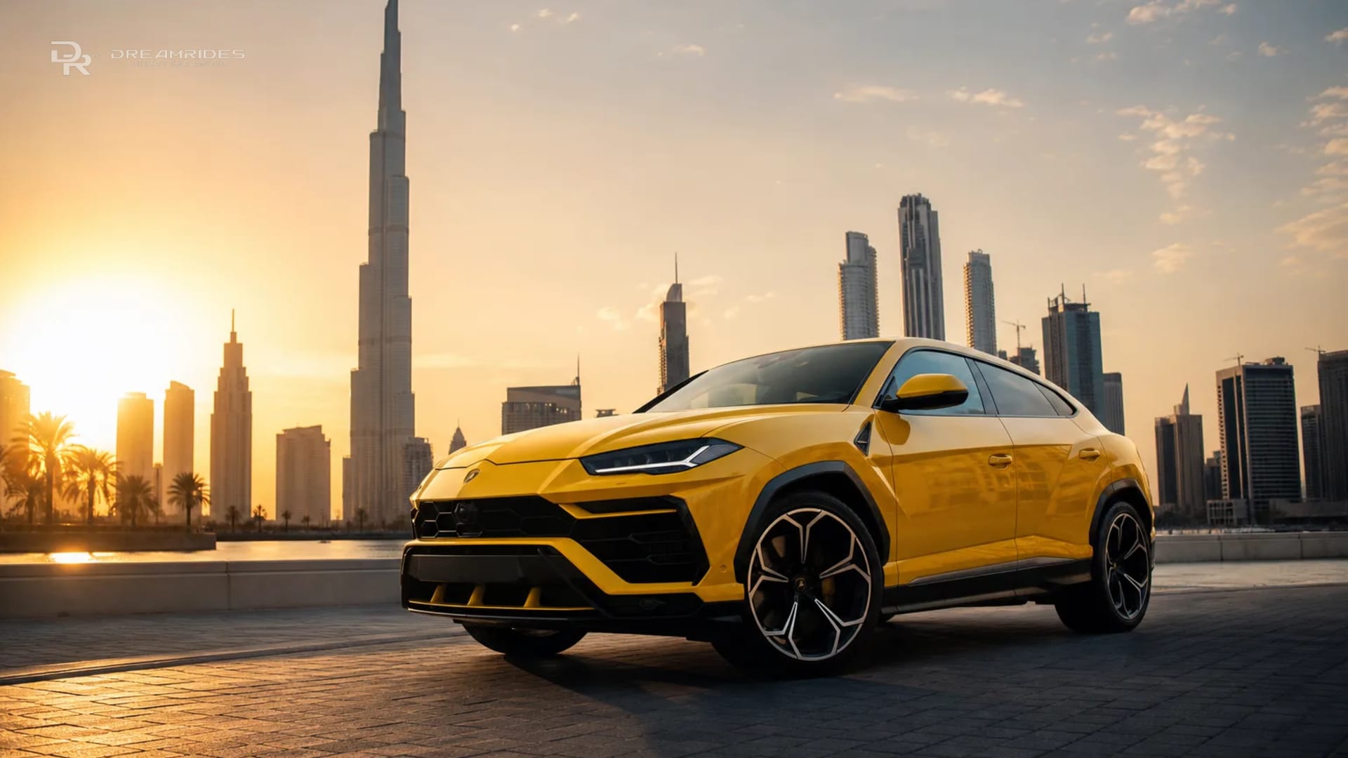 Lamborghini Urus luxury SUV rental Downtown Dubai hero