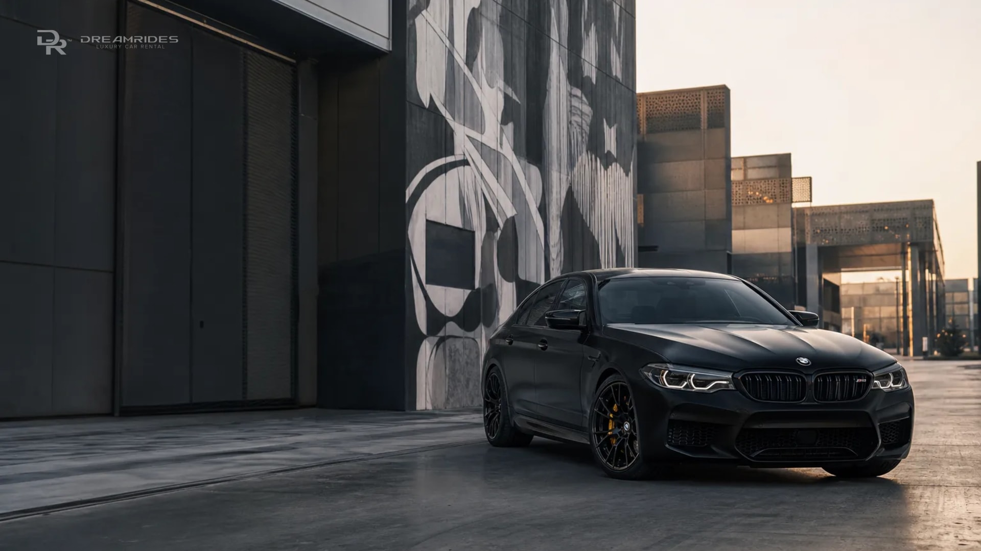 BMW M5 at Dubai Design District d3 creative warehouse district