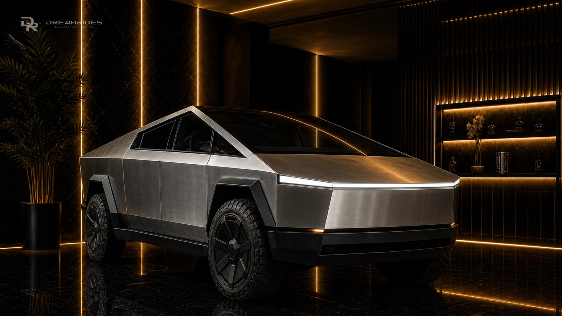 Tesla Cybertruck luxury car rental in Dubai