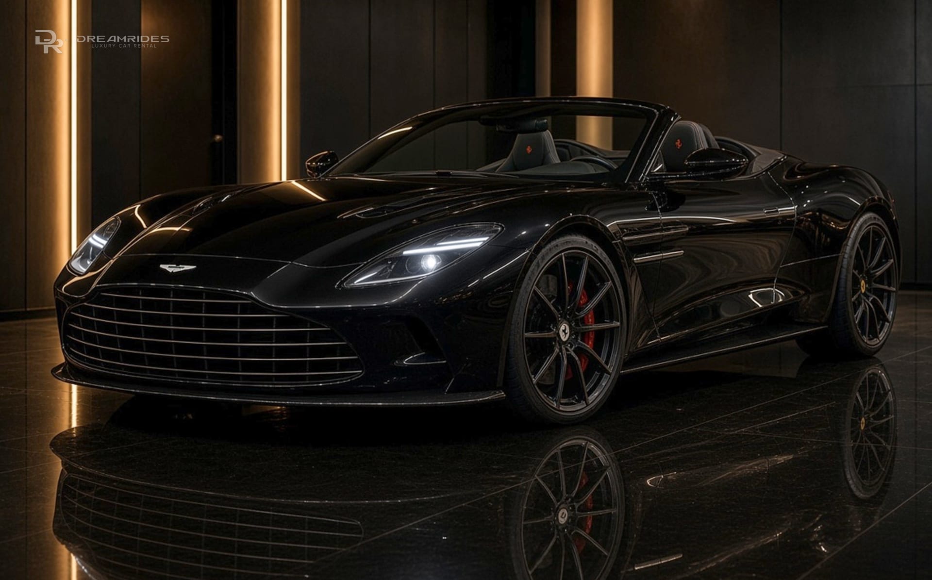 Aston Martin Vanquish Volante luxury car rental in Dubai