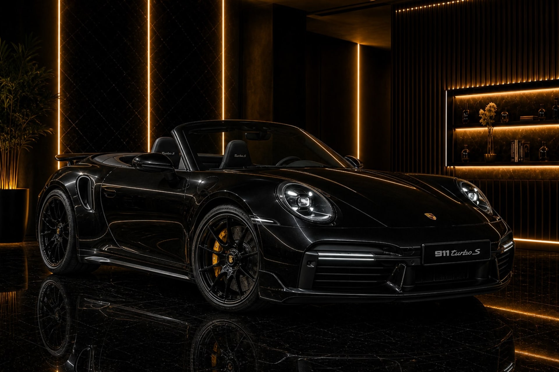 Actual Porsche 911 Turbo S Cabriolet rental car in Dubai with DreamRides luxury car rental UAE