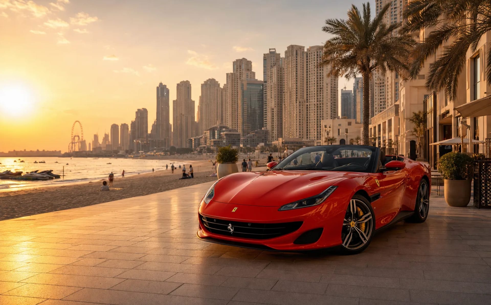 Ferrari Portofino at Jumeirah Beach Residence beachfront promenade