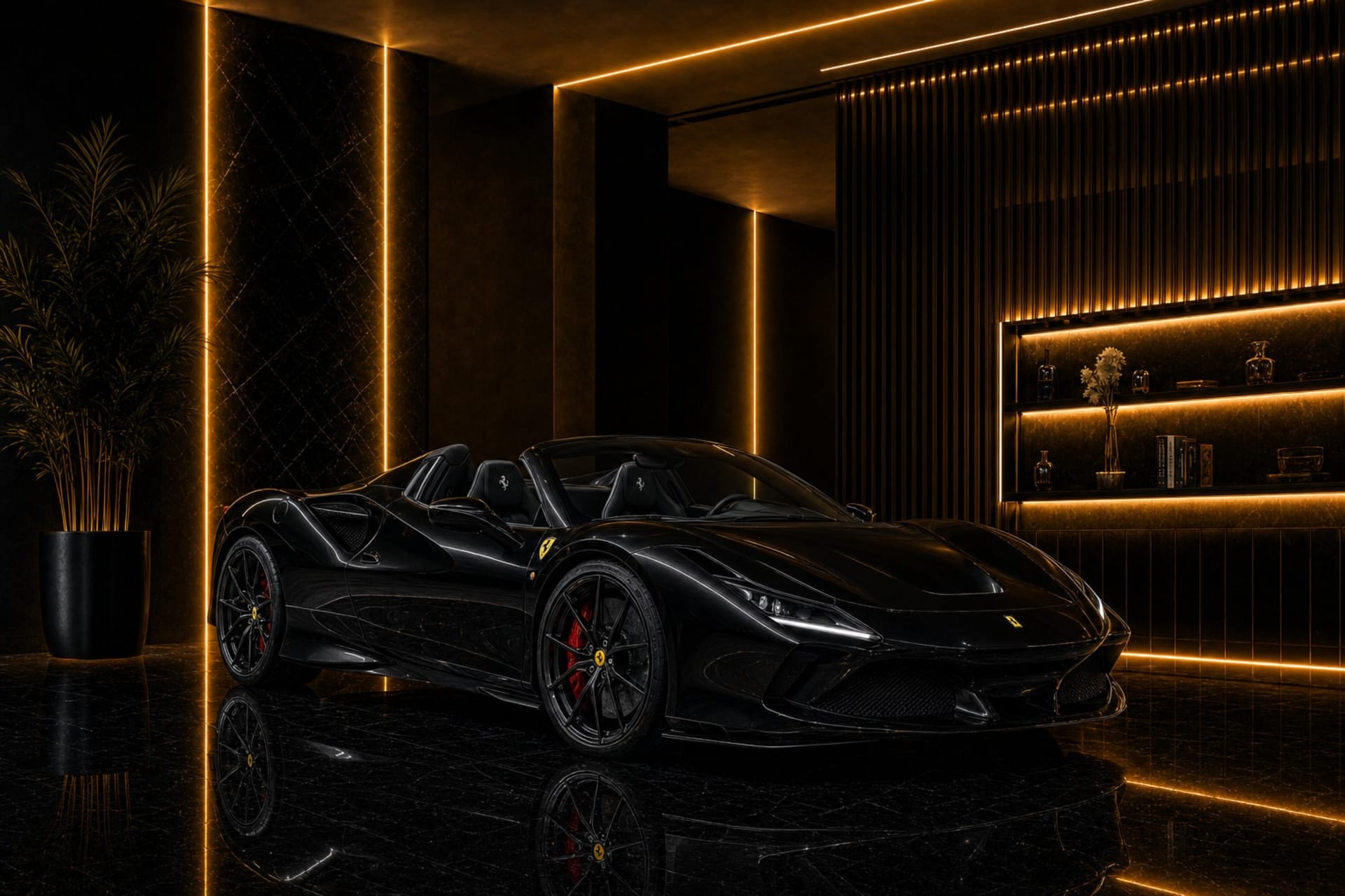 Actual Ferrari F8 Tributo Spider rental car in Dubai with DreamRides luxury car rental UAE