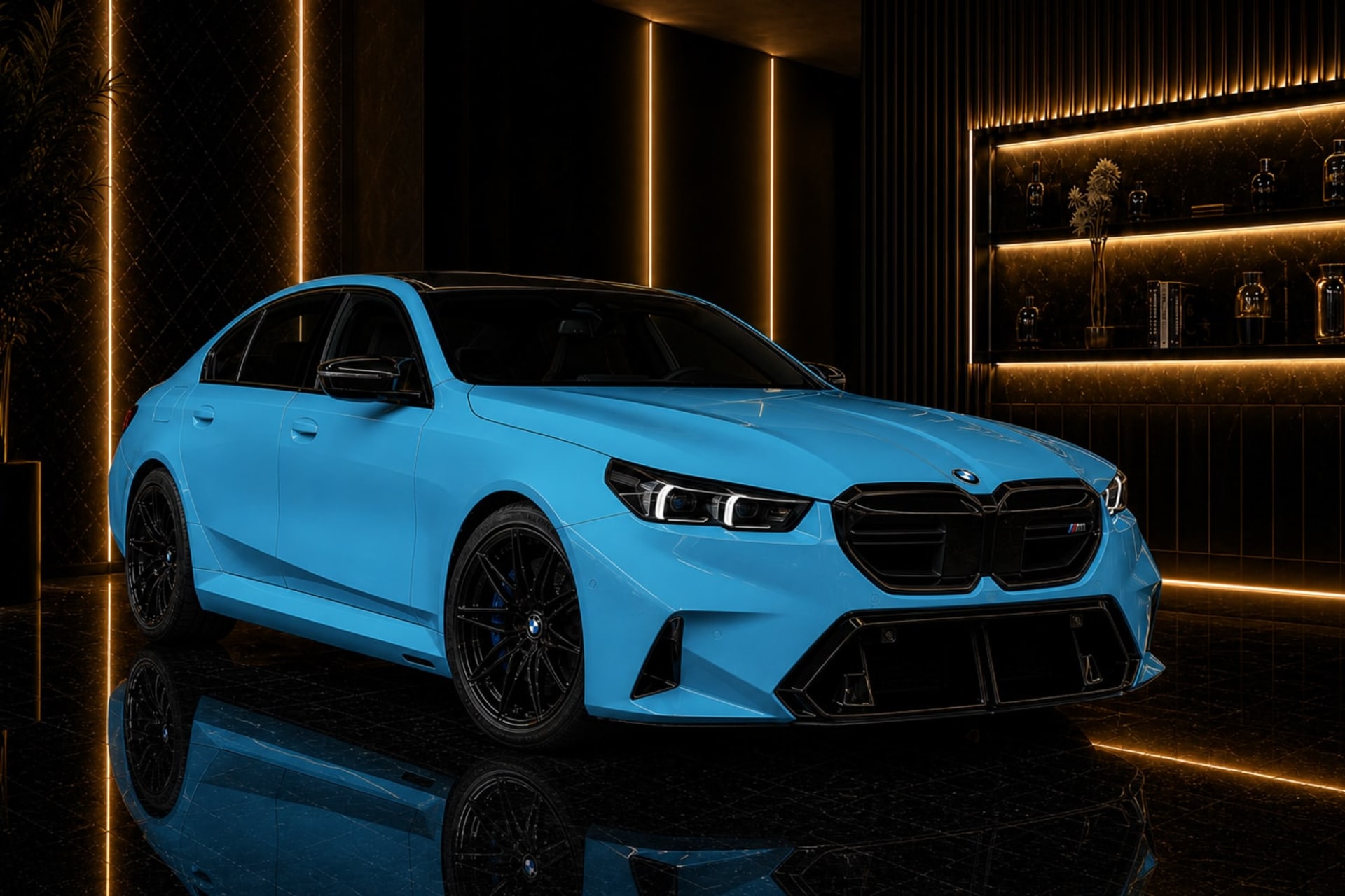 Actual BMW M5 rental car in Dubai with DreamRides luxury car rental UAE