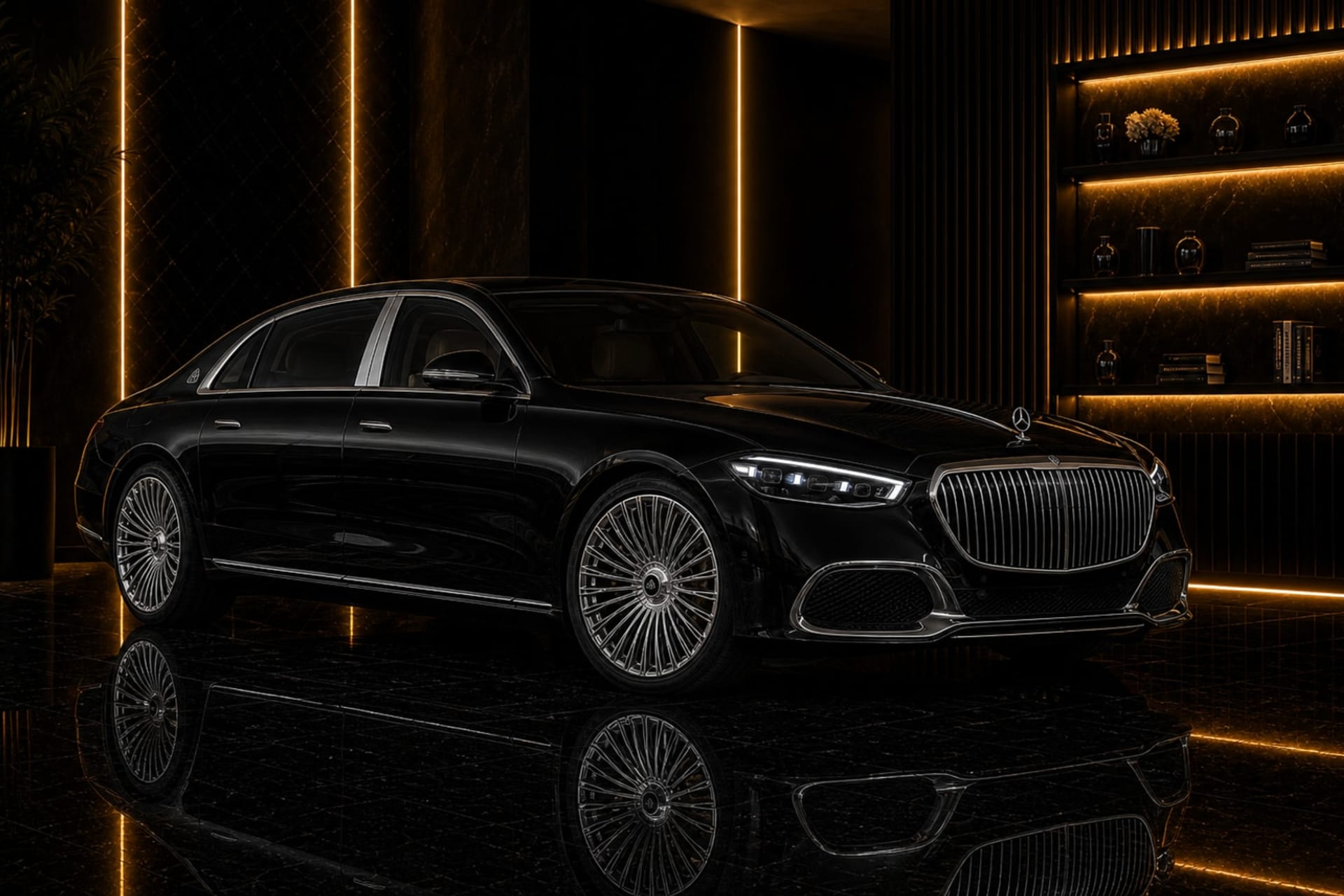 Actual Mercedes-Maybach S 580 rental car in Dubai with DreamRides luxury car rental UAE