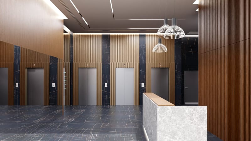 לובי מגדל משרדים