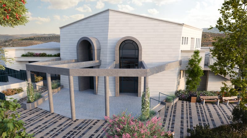 חזית בית הכנסת