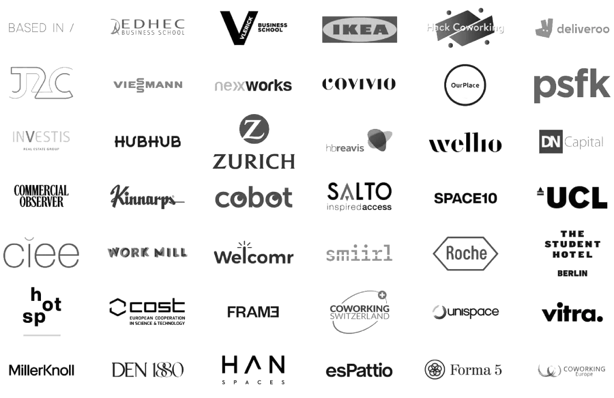Coworking consulting companies/brands we’ve collaborated