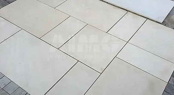 White Mint Indian Sandstone Paving