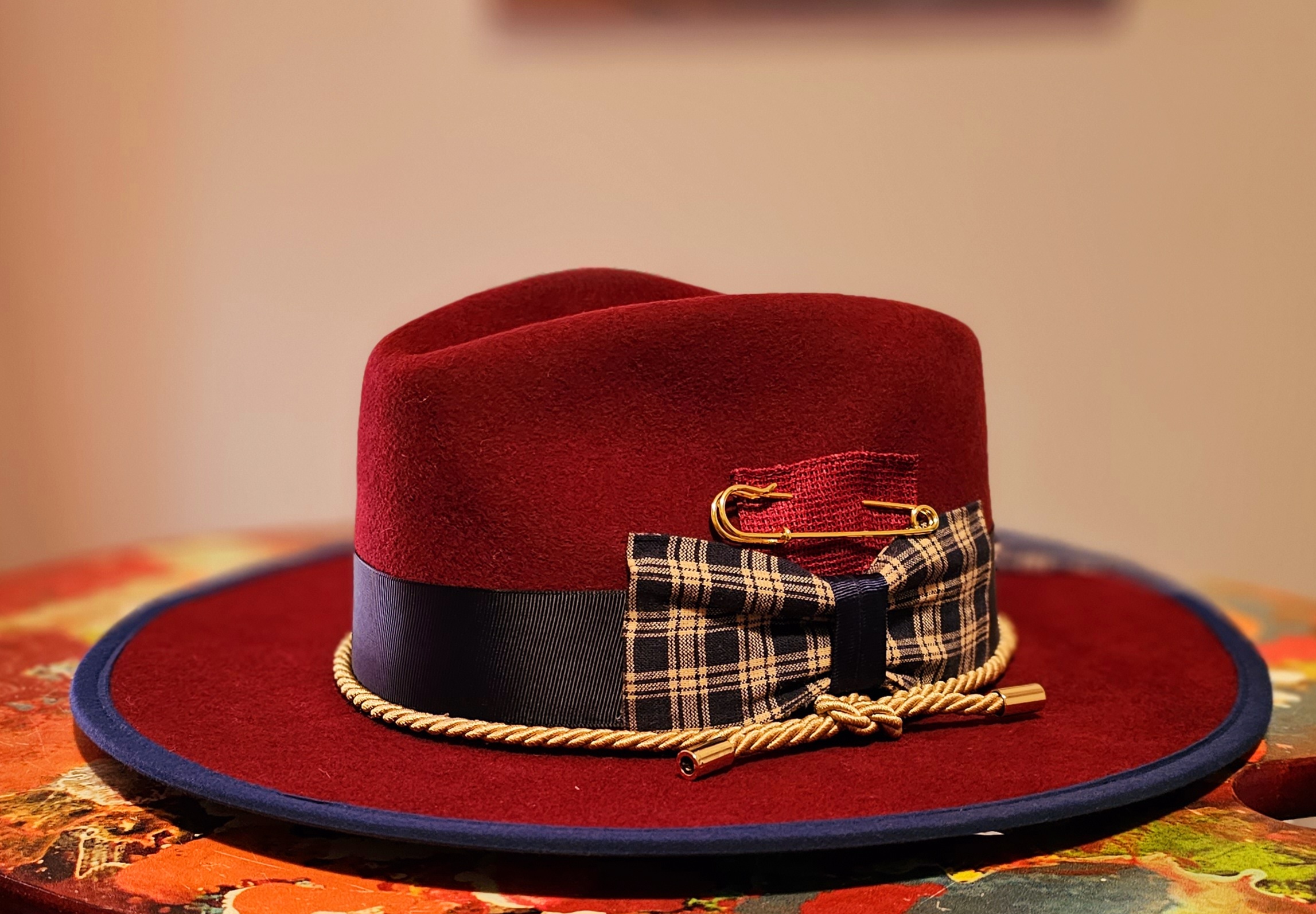 Plaid on Burgundy