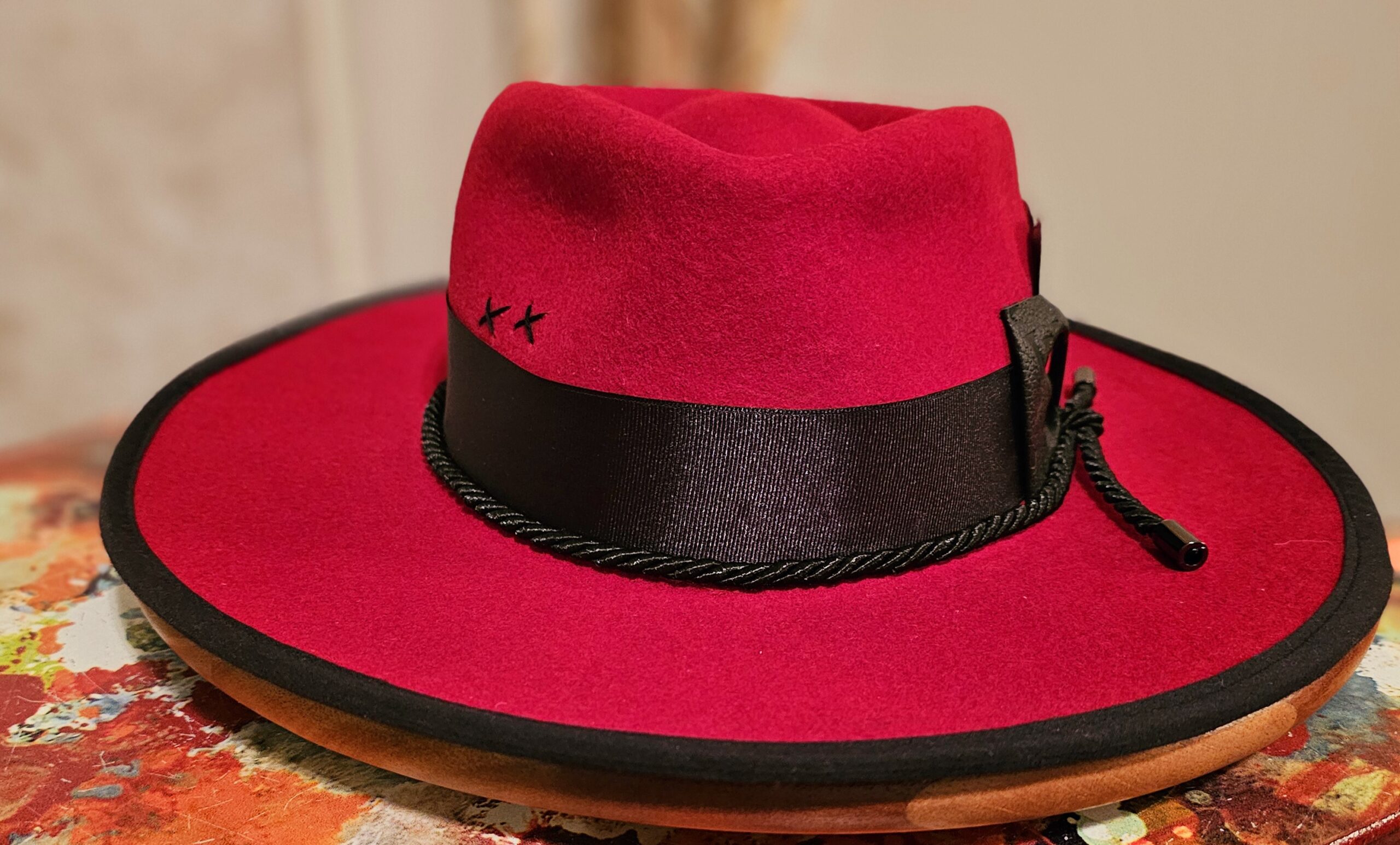 Black sits well on Red