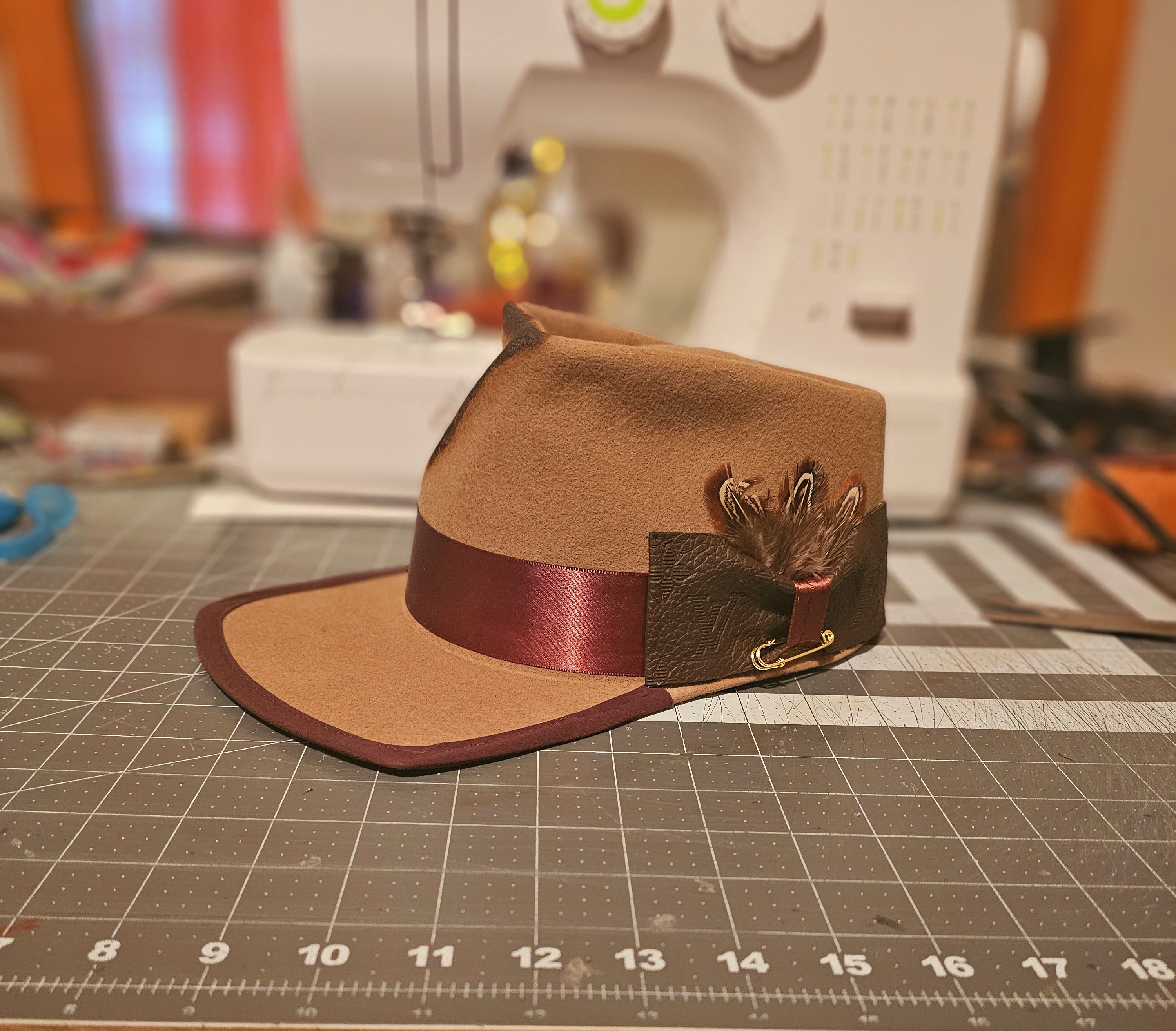 Khaki Fedora Cap
