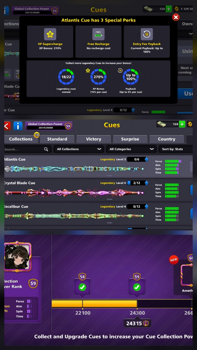 (IOS/Android/Miniclip/Facebook) 8 Ball Pool Account – 18 Legendary Cues 1B+ Coins 100+ Cash VIP Emerald Level 224 Old Account Instant Delivery (IOS/Android/Miniclip/Facebook) 8 Ball Pool Account – 18 Legendary Cues 1B+ Coins 100+ Cash VIP Emerald Level 224 Old Account Instant Delivery