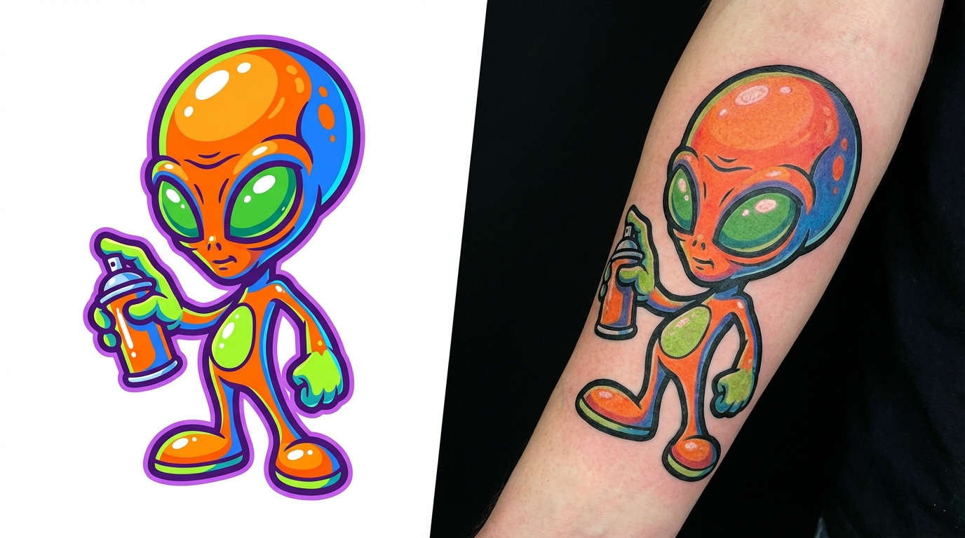 New School umvplz tattoo by Darwin Enriquez NYC. realism-tattoo-arm