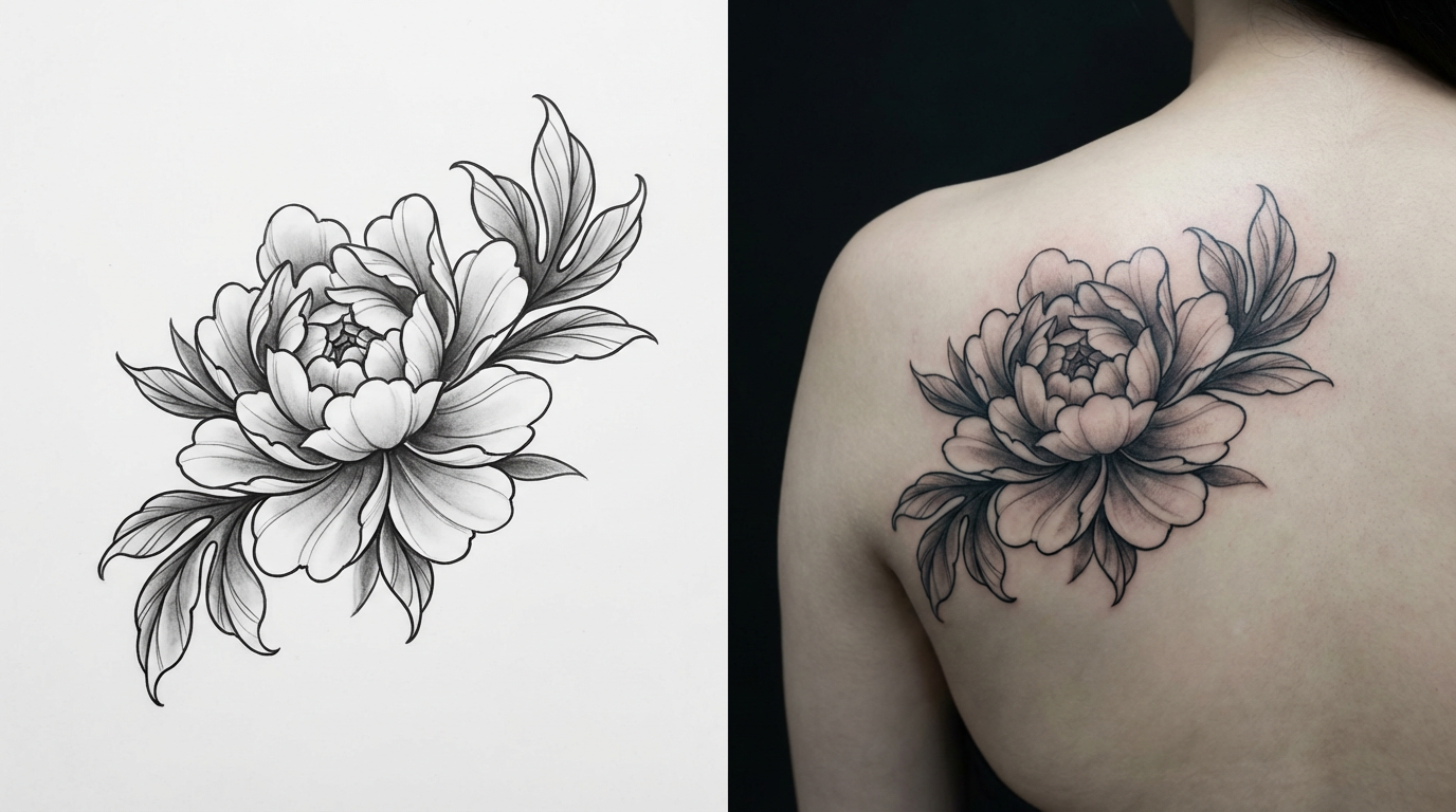 Flower Tattoo burfvc tattoo by Darwin Enriquez NYC. realism-tattoo-arm