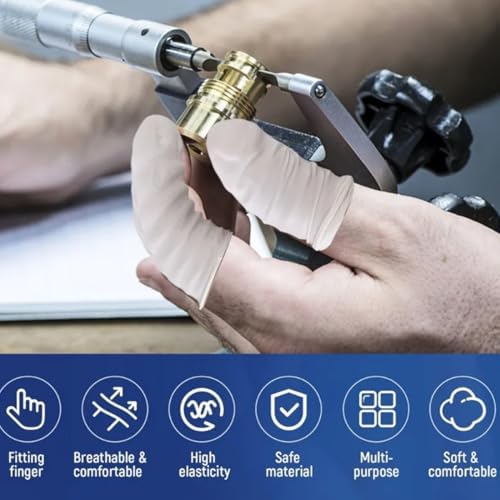 Vue 6 de Pcs Doigtiers En Latex