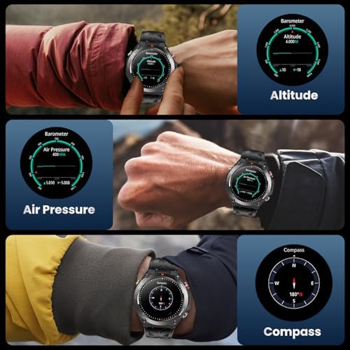 Vue 3 de Gps Montre Connectee Homme