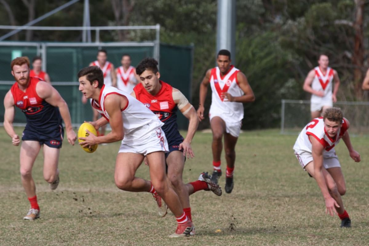 Player playing football