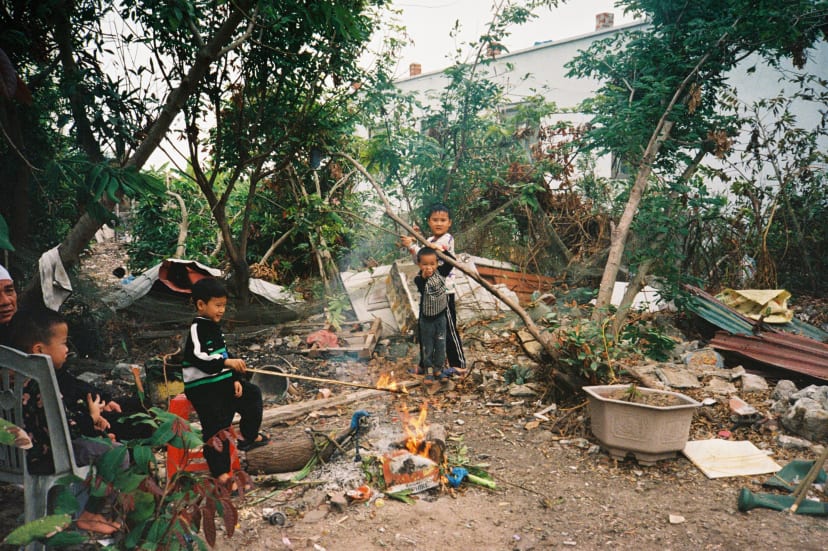 Kids playing around in the village