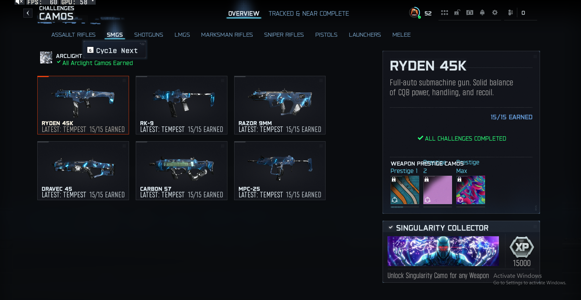 WZ BO7 SINGULARITY ACCOUNT | 450+ CAMOS | 20 OPERATORS | FULL CONTROL | PC / PS / XBOX