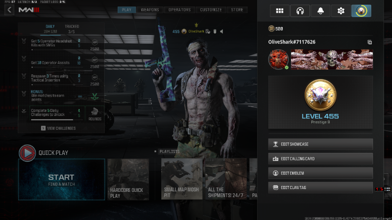 ❄️ Borealis Camo ✨ MW3 450+ 🎖️ Mark of the Survivor Rare Camo 💎 Max Guns ⚔️ 30+ Operators 🎭 Tracers & Event Camos 🌌 Unlocks Ready 🔓 Safe Access 🔐 Linkable