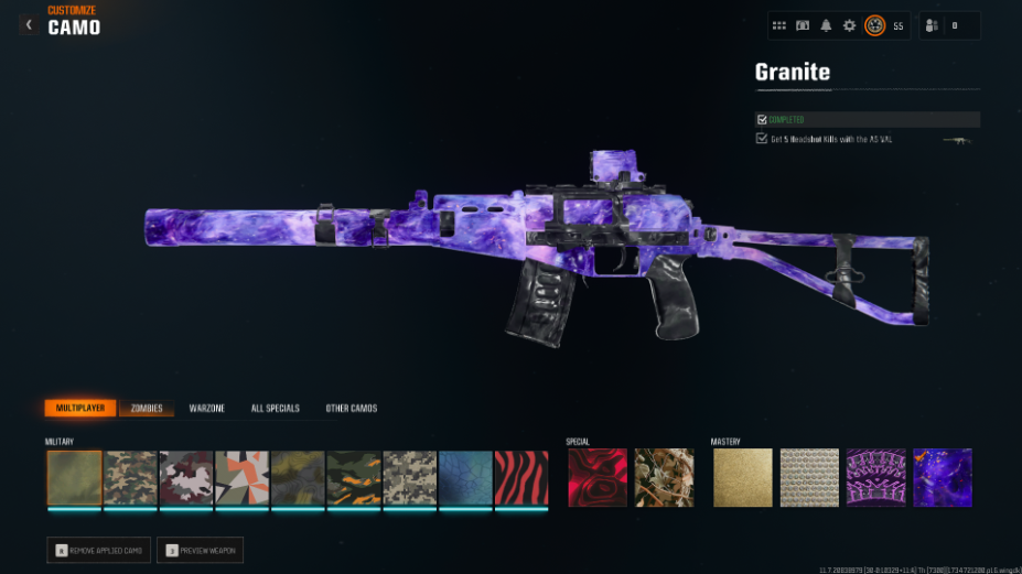 【👑 BO6 / WZ4👑】【 Dark Matter Legit Unlocked + Level 55 】 ⚔ All Multiplayer Camos Unlocked ✨ Prestige / Ranked Ready ⚡ Dark Matter Legit Unlocked on all 33 guns