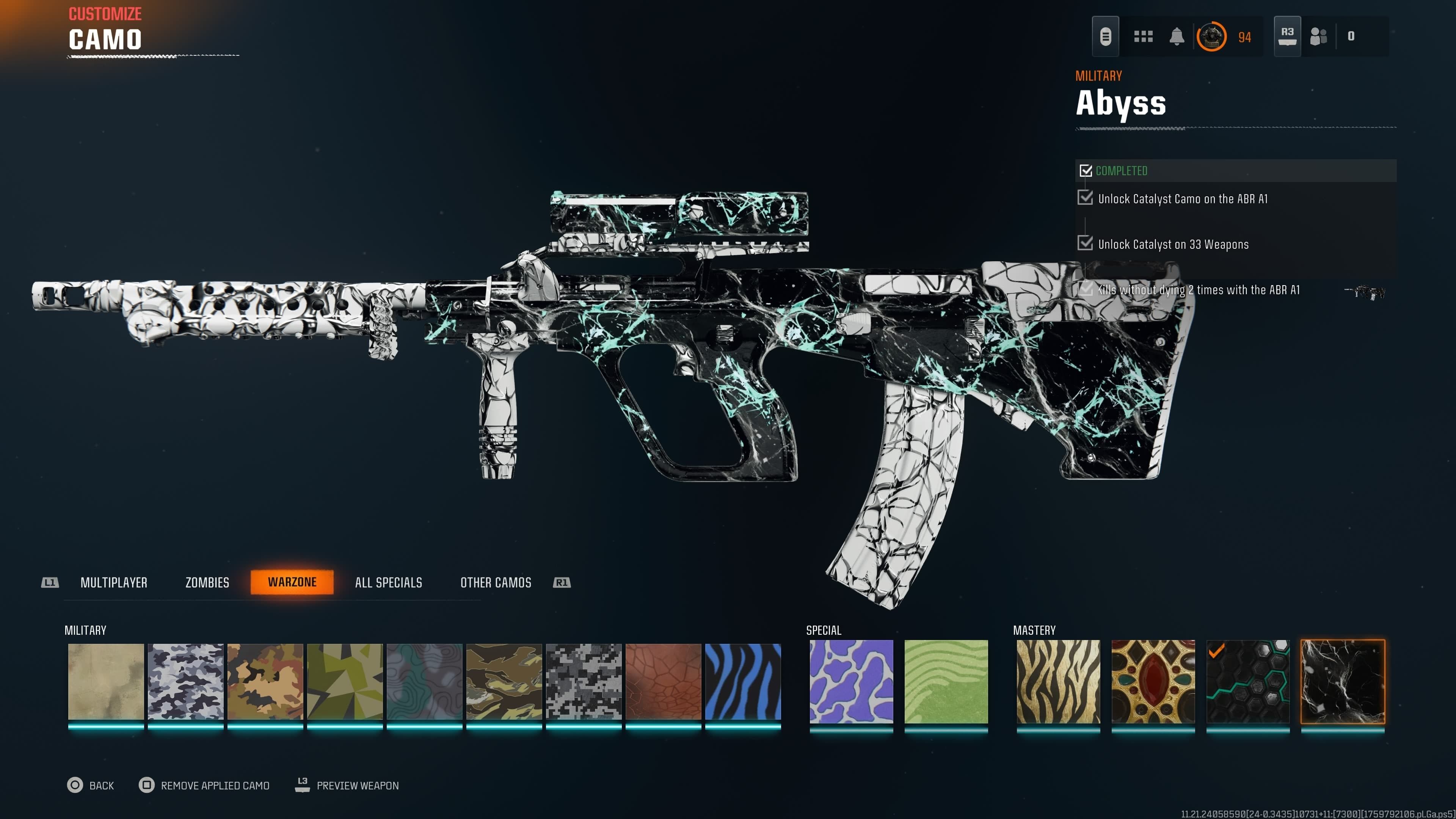 ✨ Prestige Master 🪖 Abyss • Dark Matter • Nebula ✨ Triple Mastery Camos 🌌 | All Guns Maxed 🔫 | 1800+ Camos 🎨 | All Armoury Guns Unlocked 🧩 | Full Access 🔐