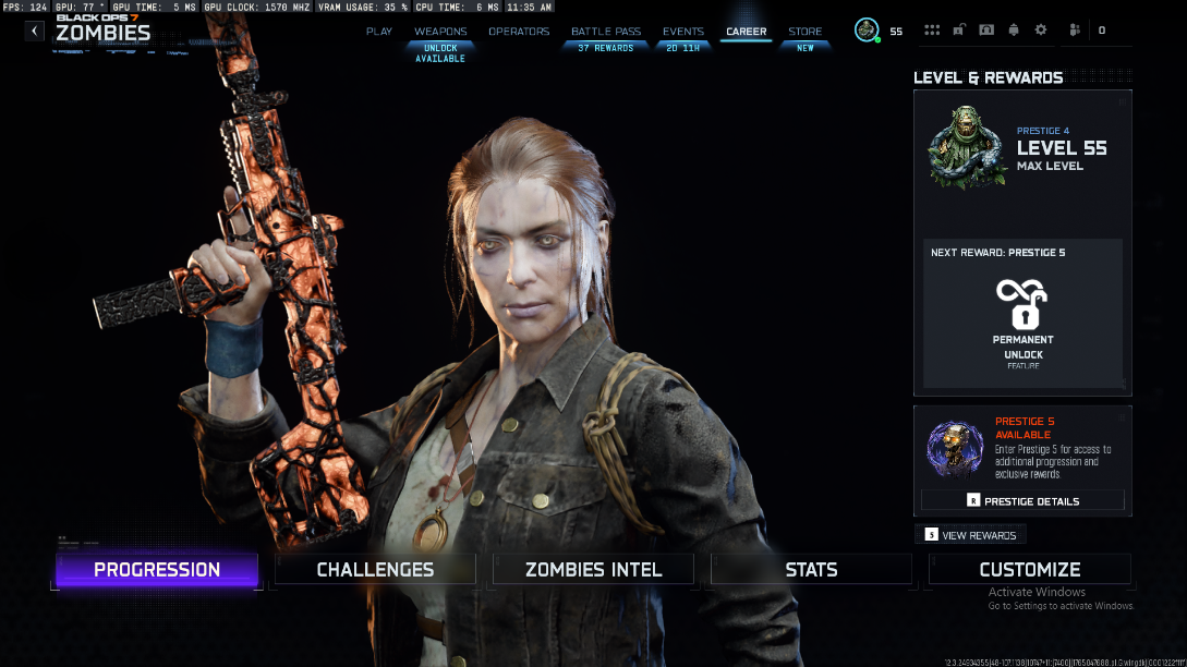 🔥 BO7 🔥 Infestation Camo 🧨 16 Guns Maxed | 495+ Camos 💫 1× Gun Prestige Master Level 250 🌋 Prestige 4 Level 55 🎭 21 Ops 🔓 Full Access 🌐 PC/XBOX/PSN