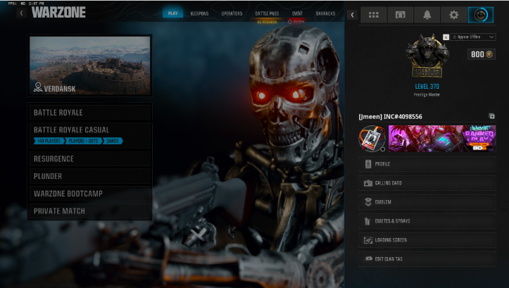 🔥 Prestige Master 373💠 Dark Matter 🏆 S1 + S2 Iridescent 🤖 Terminator & Sentaa | 🎮 BO6 Steam Purchased | ✅ Full Access🌐 Linkable: Steam / BNET / PSN / Xbox
