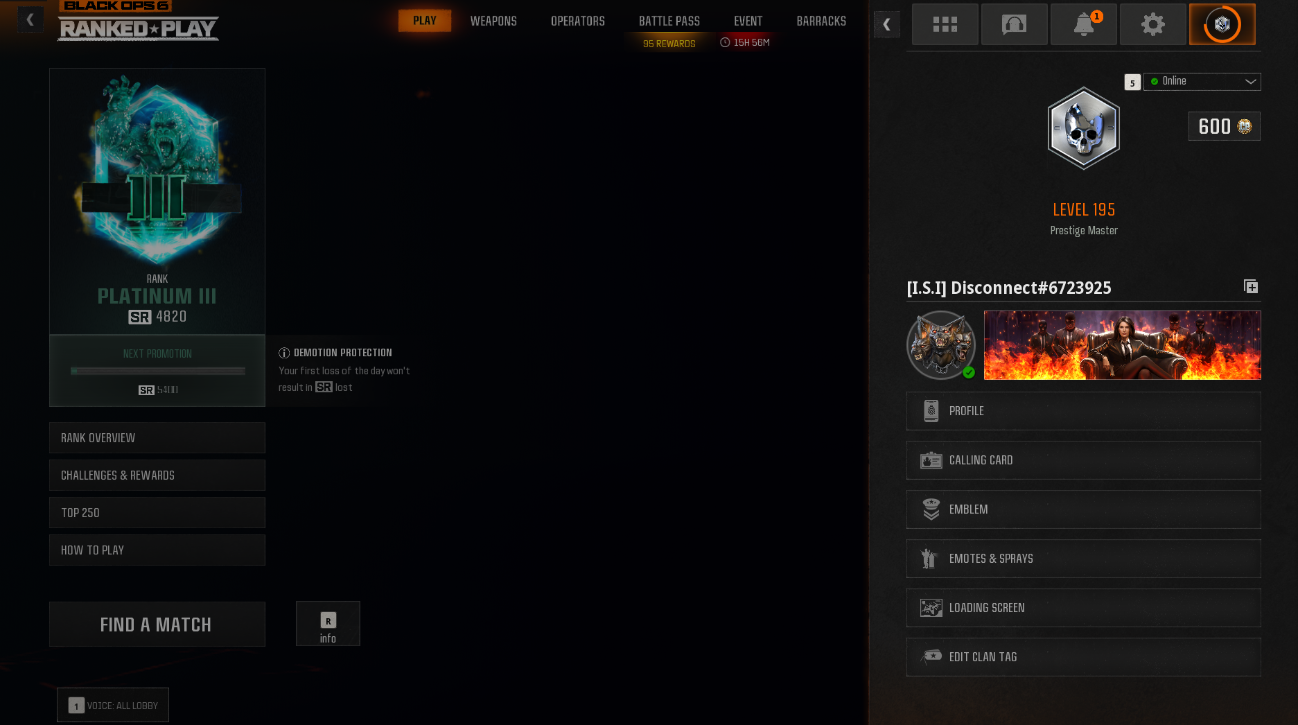 🦸‍♂️ 33x Dark Matter x Abyss Camo✨ Prestige Master 200+ 🔥 37 Maxed Guns 🎮 7 Events 🏅 Platinum S3🦾 20+ Operators 🎨 1000+ Camos 🔑 Full Access 🌍 PC/XBOX/PS