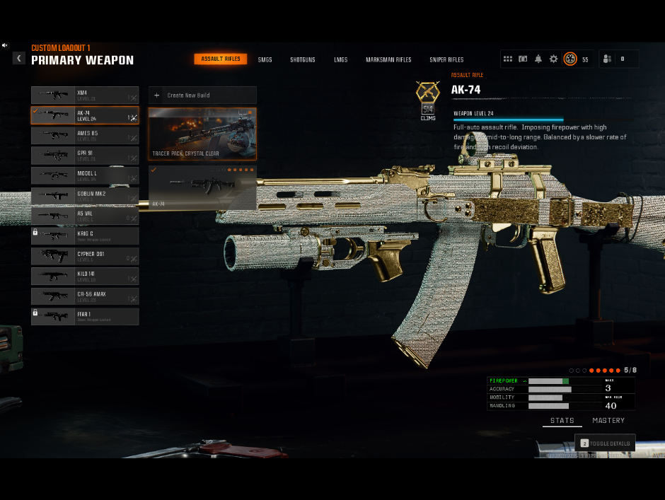 【⚡ BO6 ⚡】🔹 13 Diamond Camos ✨ Level 55 🚀 50 Wins / Ranked Ready 🎯 Not Botted 🎯 169 Camos 🛡️ 17 Operators 🔗 Linkable to STEAM / BNET / PSN / XBOX