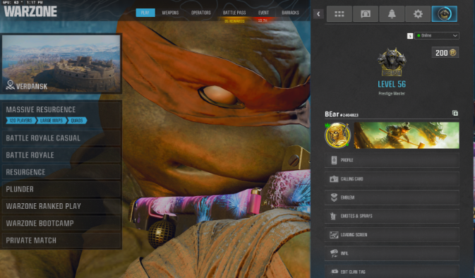 🎖️ Prestige Master 56 🔫 All Guns Maxed 🎟️ SZN 2–3 Battle Pass Completed 🎁 3x Paid Bundles 🛠️ 100+ Blueprints 🧑‍🚀 50+ Operator Skins 🔗 PC/XBOX/PSN 🎮 BO6